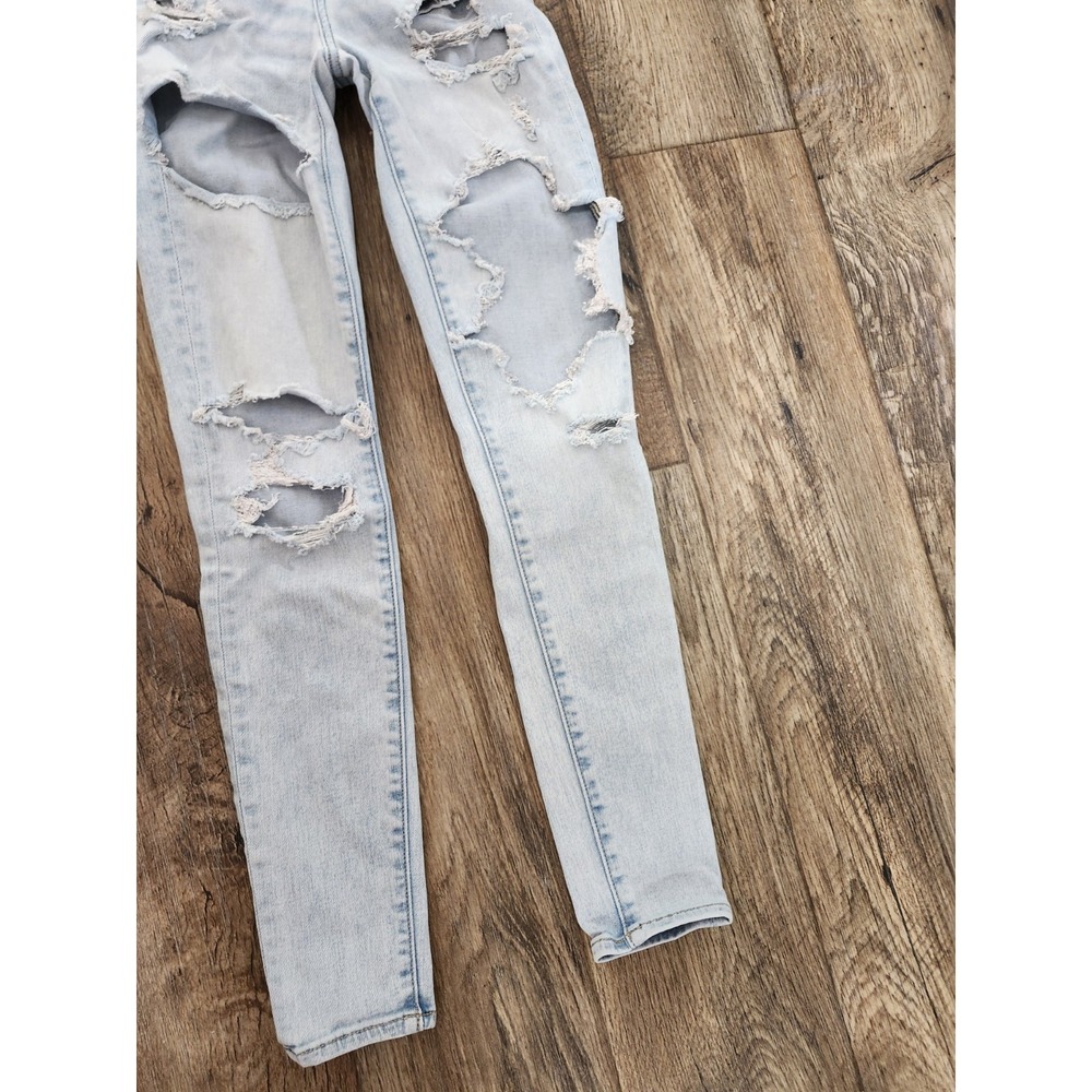 American Eagle Jeans Next Level Stretch 26 x 26 Jegging Distressed Destroyed - Picture 8 of 16